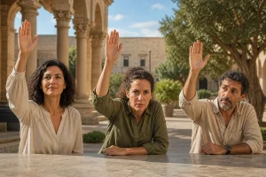 Tres personas realizan la misma acción desde posibles motivaciones distintas